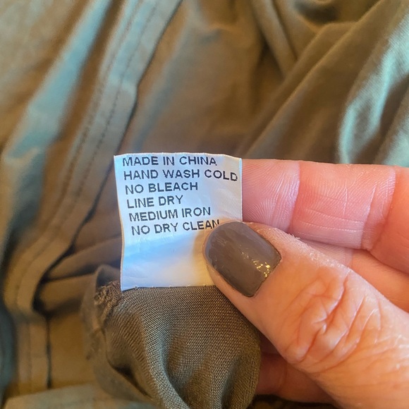 Piko 1988 Olive Green Bamboo Blend Short Sleeve Dress - Picture 10 of 12